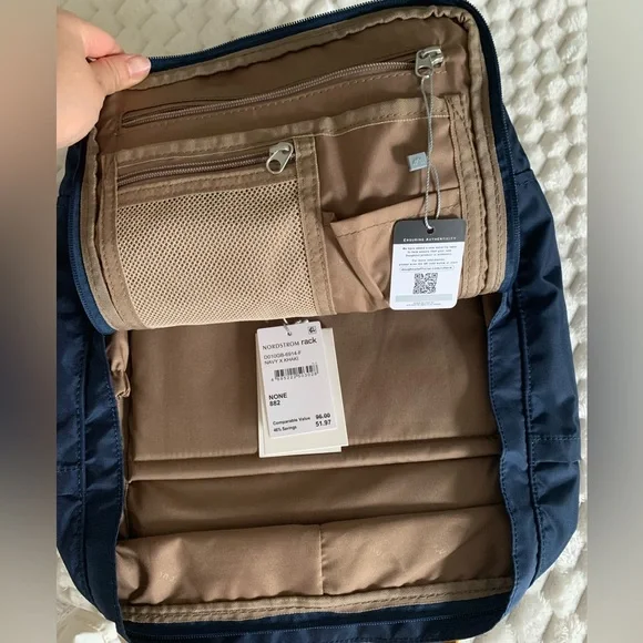 Blue and Brown Women's Backpack - Picture 3 of 8